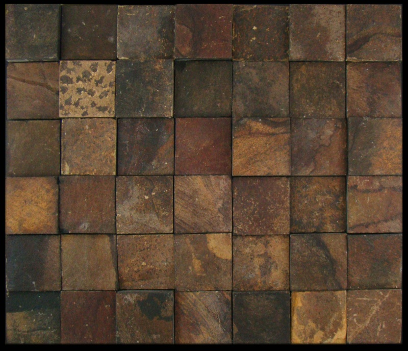 Pedra Ferro Corten Placa 30x30 Telado Mosaico - Revestimentos